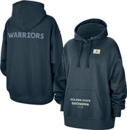 Jordan Brand Women's Jordan Brand  Navy Golden State Warriors Courtside Statement Edition Oversize Pullover Hoodie