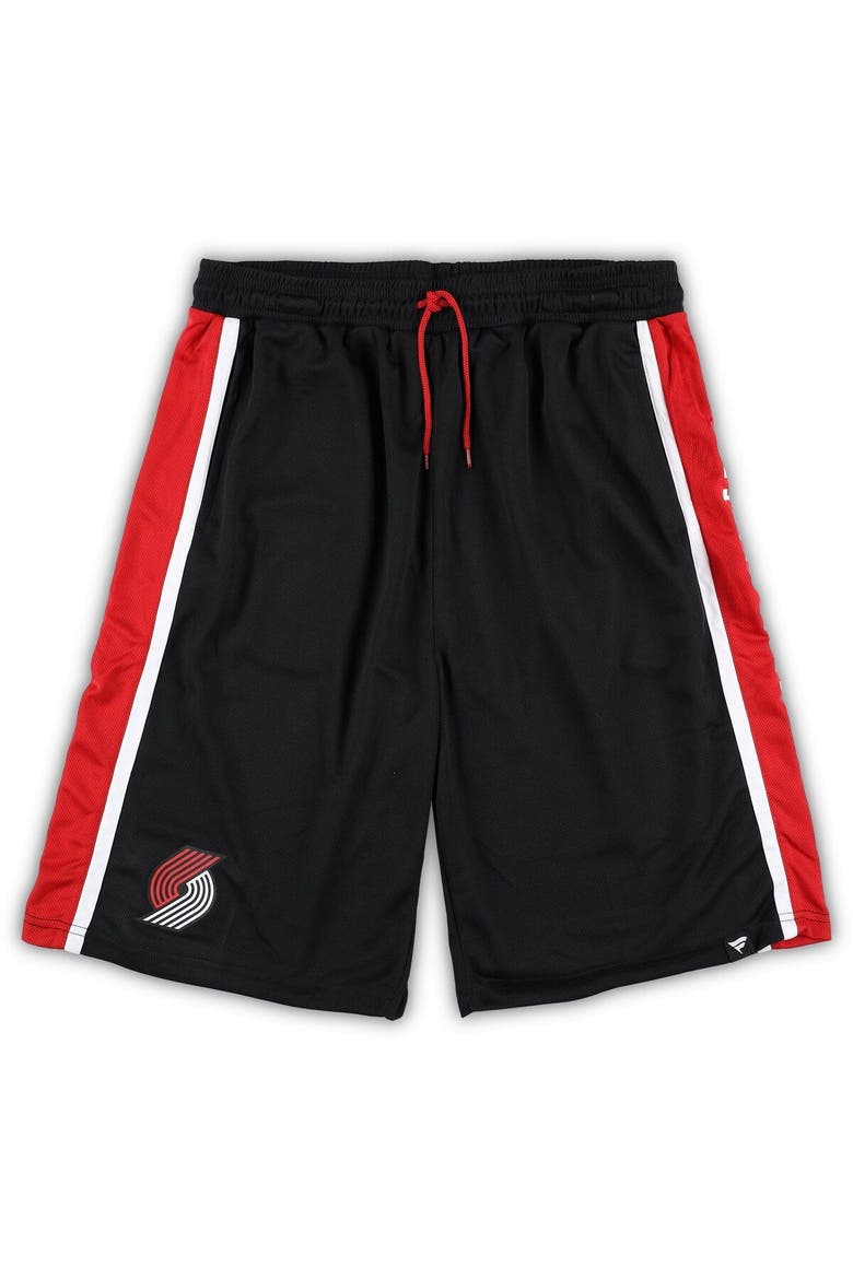 Men's Fanatics Branded Black Portland Trail Blazers Big & Tall Referee Iconic Mesh Shorts, Main, color, Black