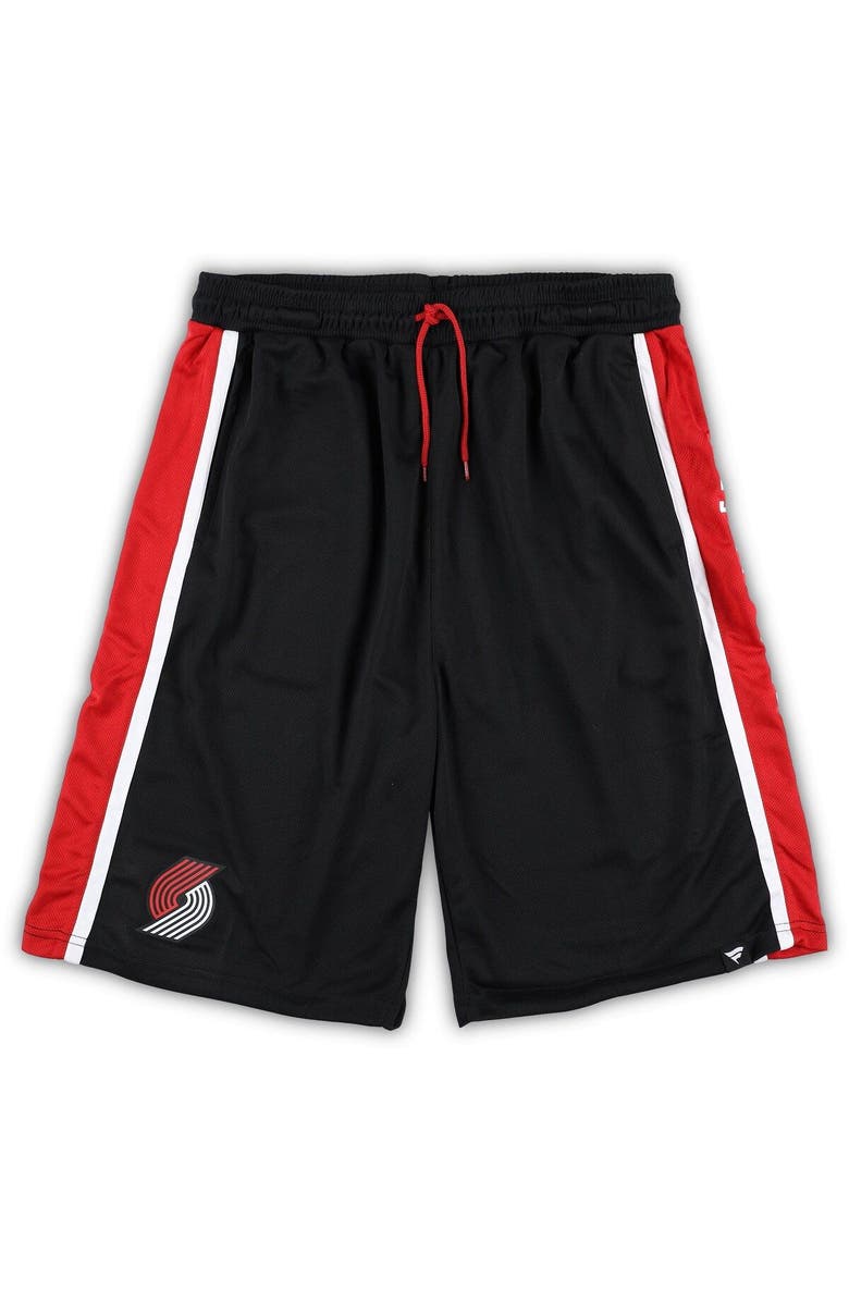 FANATICS Men's Fanatics Branded Black Portland Trail Blazers Big & Tall Referee Iconic Mesh Shorts, Main, color, Black