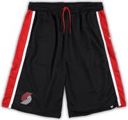 FANATICS Men's Fanatics Branded Black Portland Trail Blazers Big & Tall Referee Iconic Mesh Shorts