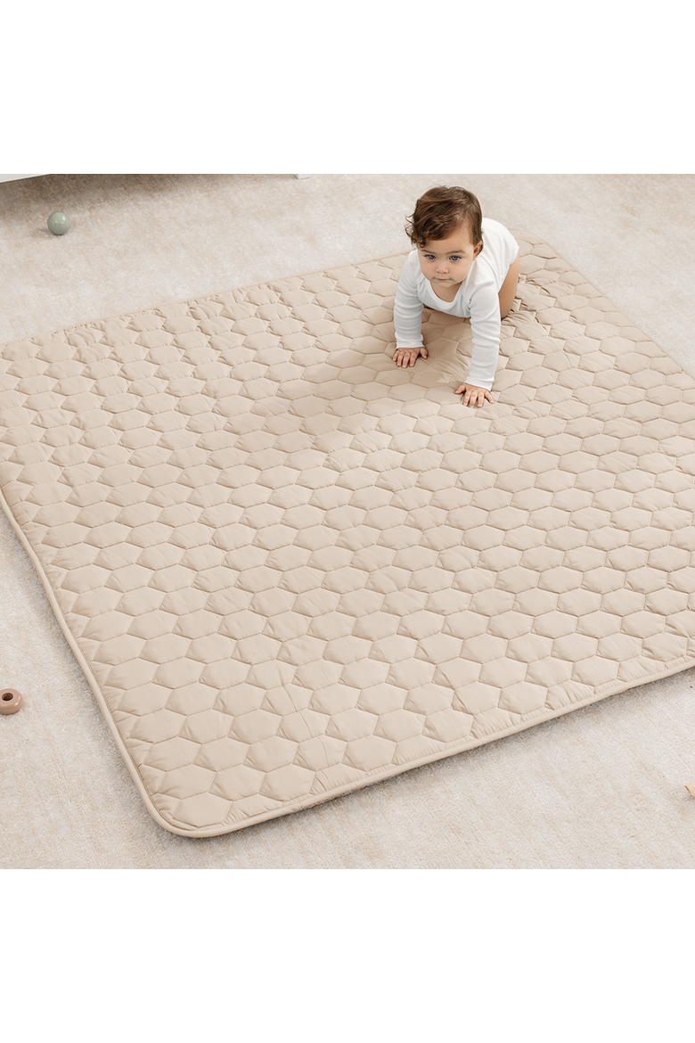 Premium Play Mat with Non-Slip Bottom, Square 56x56 inches, Main, color, Sand