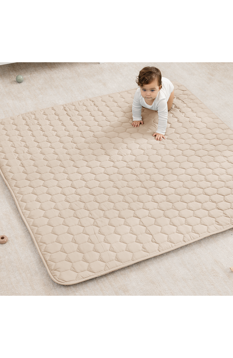 Comfy Cubs Premium Play Mat with Non-Slip Bottom, Square 56x56 inches, Main, color, Sand