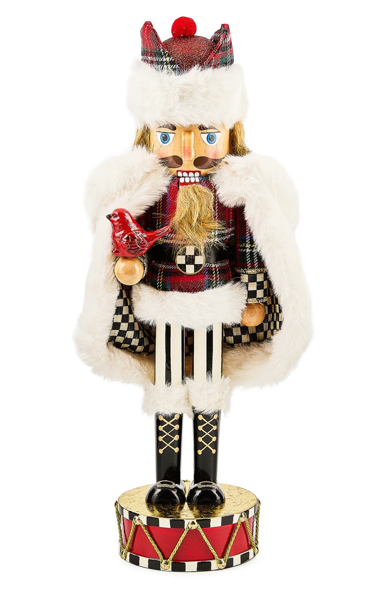 MACKENZIE CHILDS Tartan Cardinal Nutcracker, Main, color, 