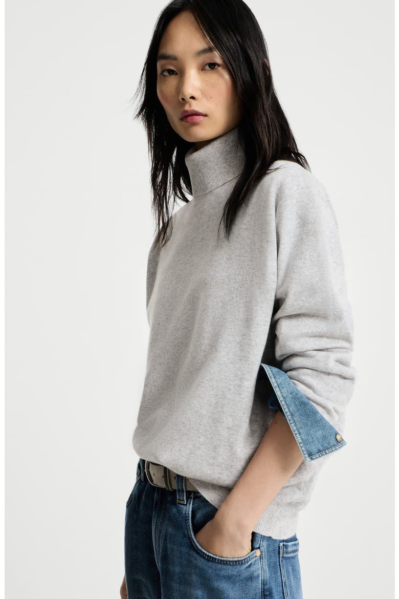 Cashmere sweater with monili, Alternate, color, Pebble