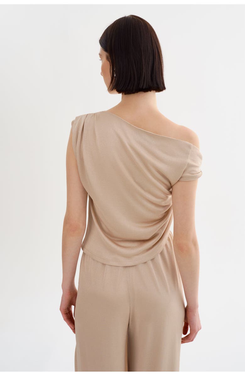LAMARQUE EVONNE | One Shoulder Top, Alternate, color, Gold Shimmer