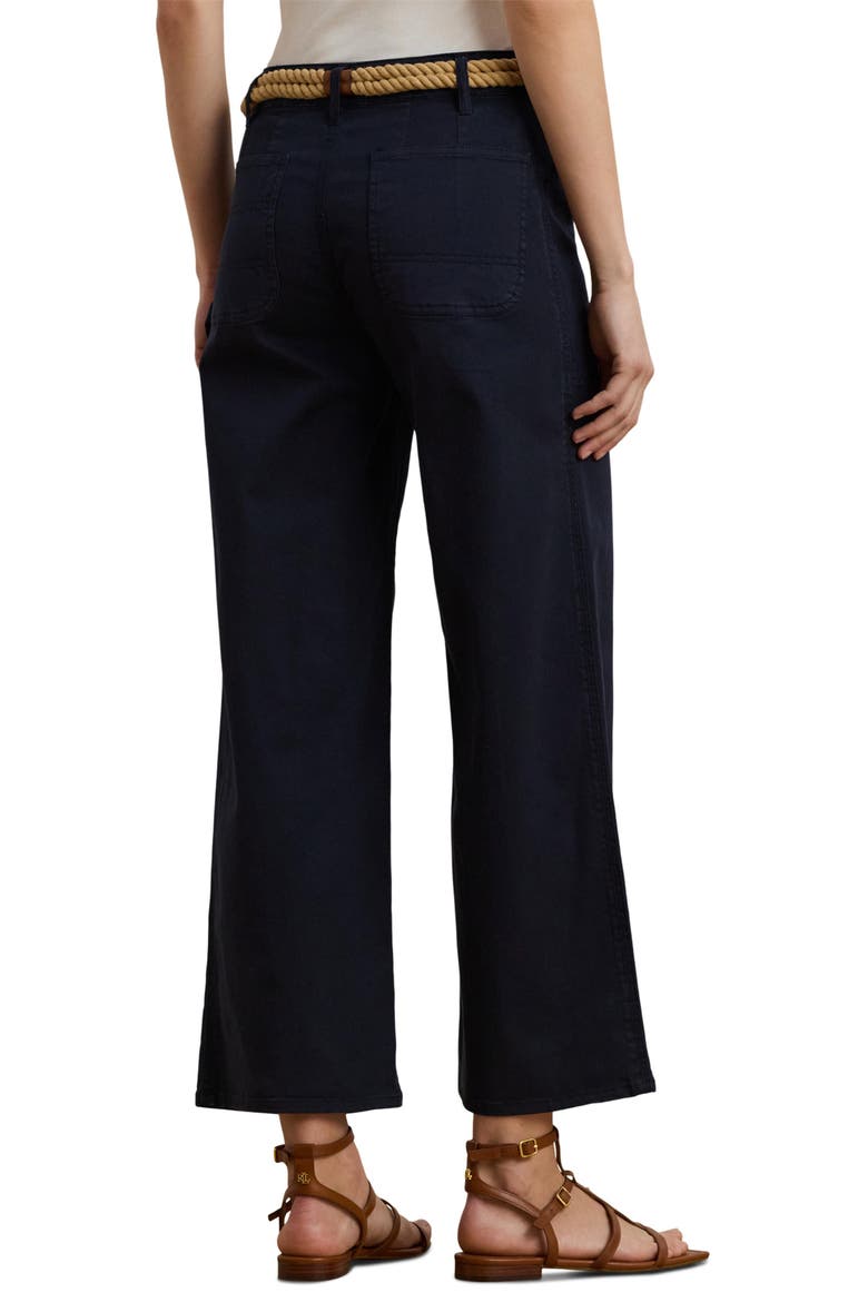 Stretch Cotton Twill Crop Pants, Alternate, color, LAUREN NAVY