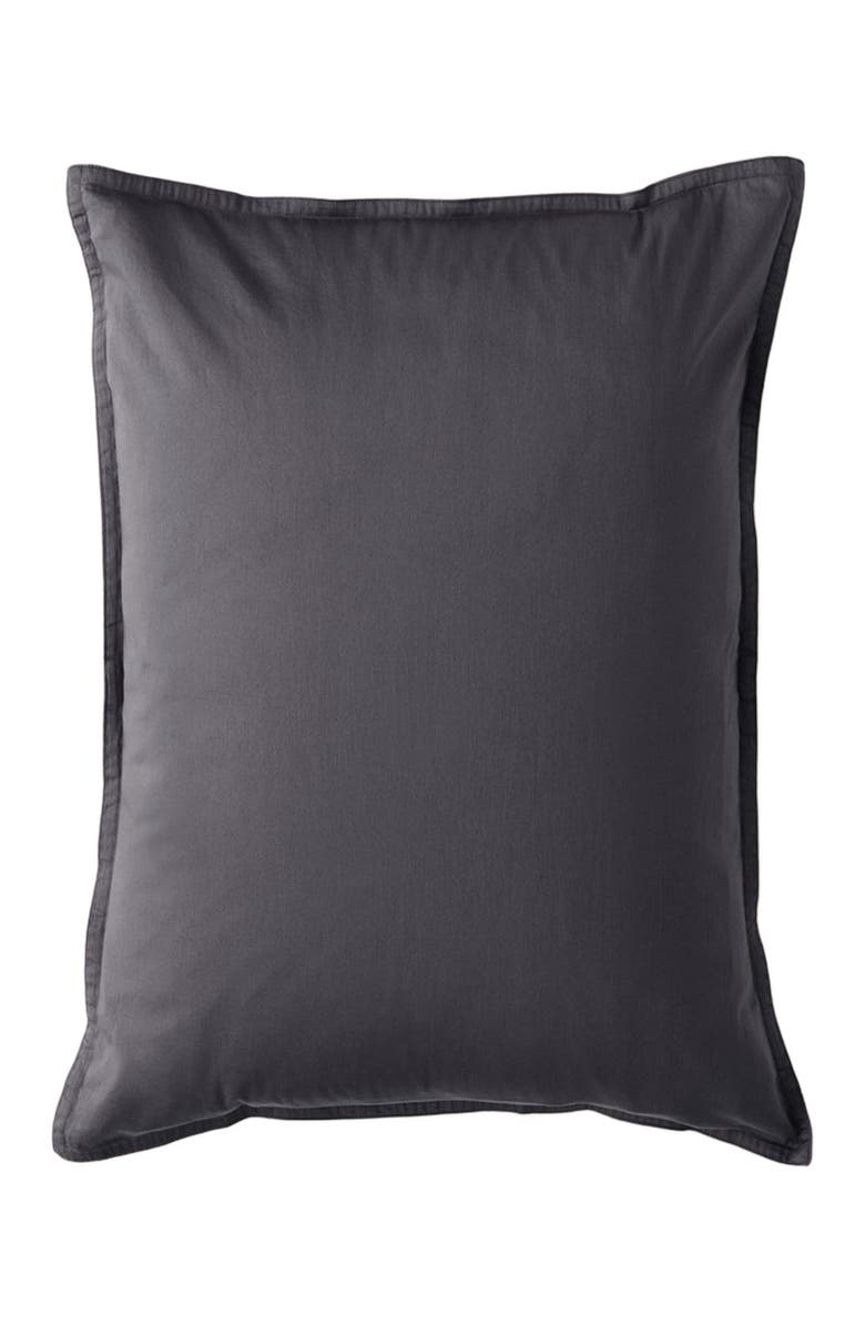 Pact Organic Room Service Sateen Sham 2-Pack, Main, color, Charcoal