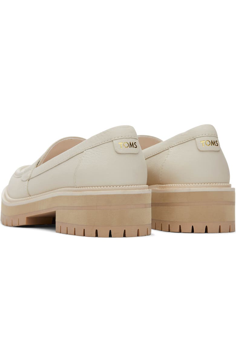 TOMS Cara Platform Penny Loafer, Alternate, color, Natural