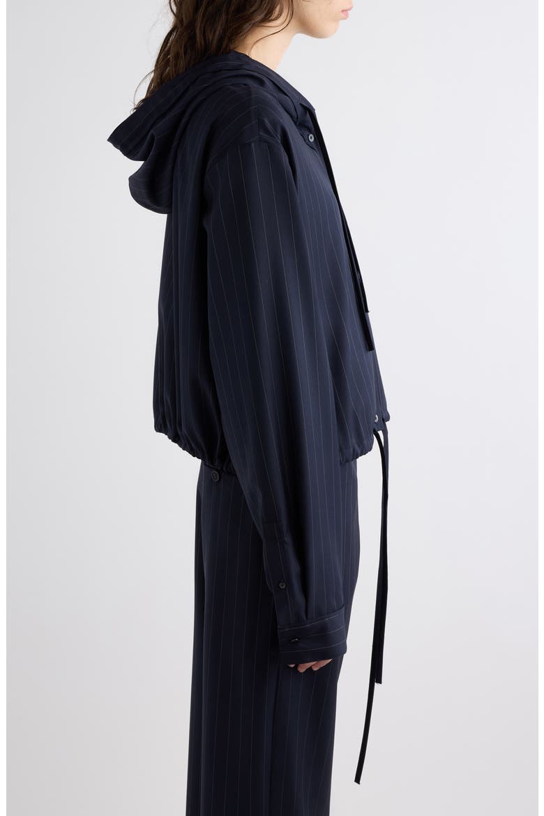 Sip Pinstriped Wool Jacket, Alternate, color, NAVY BLUE