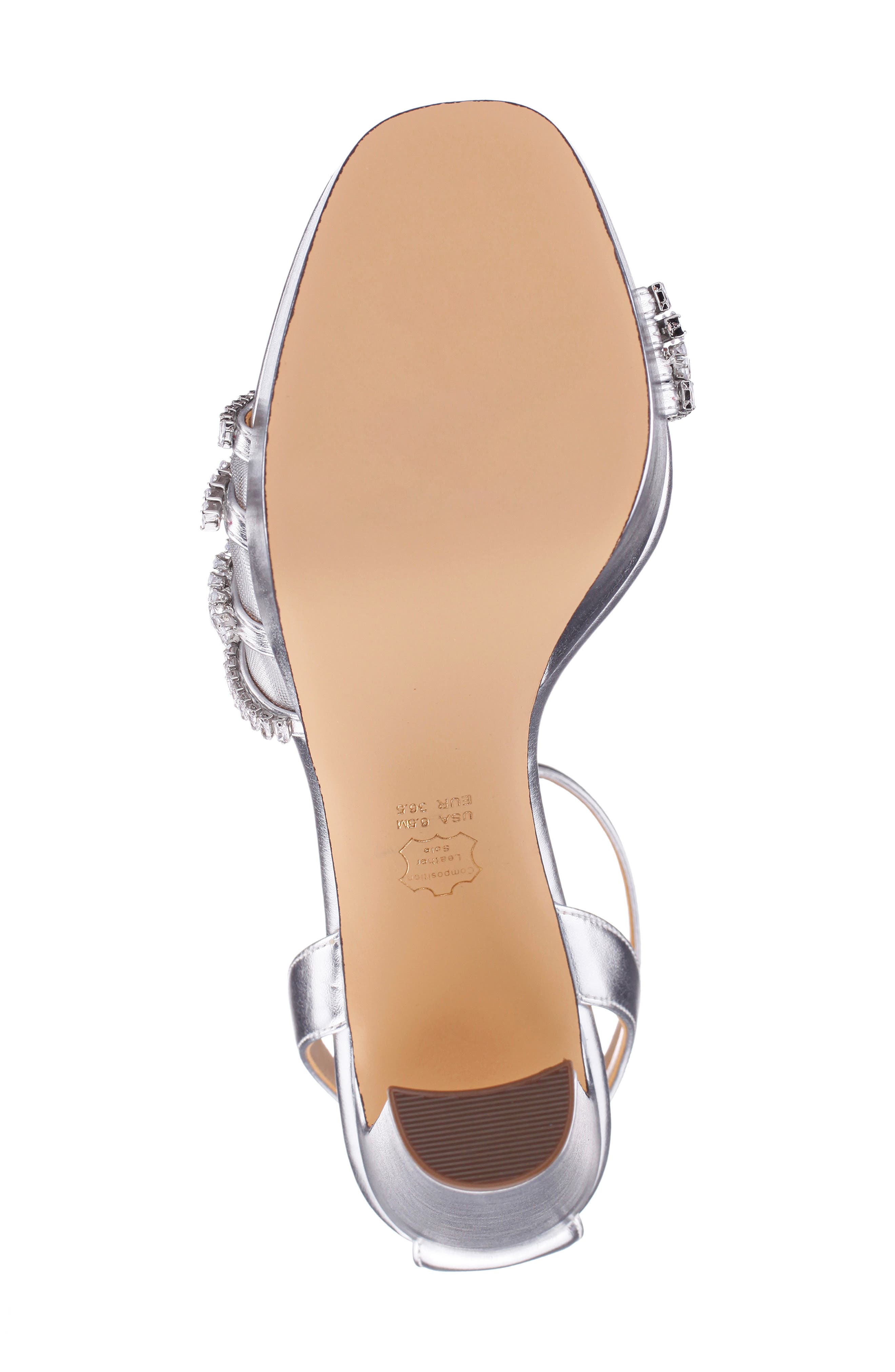 Agitha Ankle Strap Platform Sandal, Alternate, color, SILVER