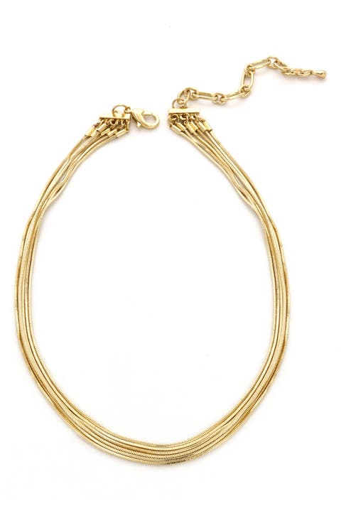 Multirow Snake Chain Necklace