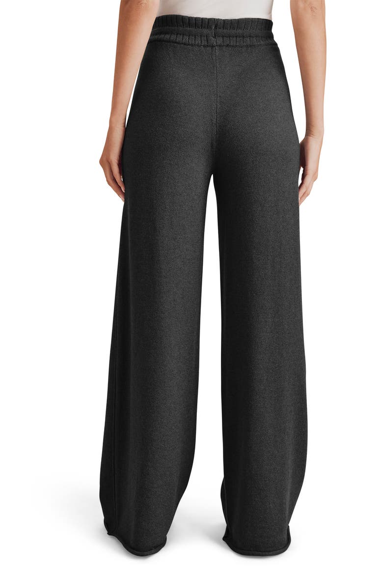 Haven Tie Waist Sweater Pants, Alternate, color, BLACK