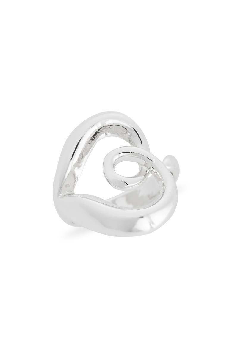 Demi Fine Open Heart Ring, Main, color, SILVER