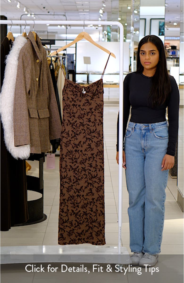 Hazel Burnout Velvet Slipdress, sales video thumbnail