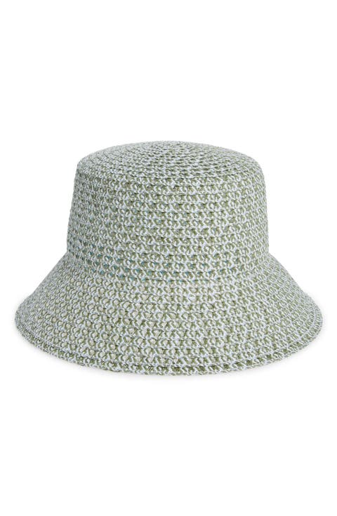 Textured Straw Bucket Hat