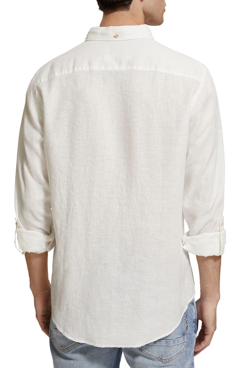 Scotch & Soda Linen Button-Up Shirt, Alternate, color,