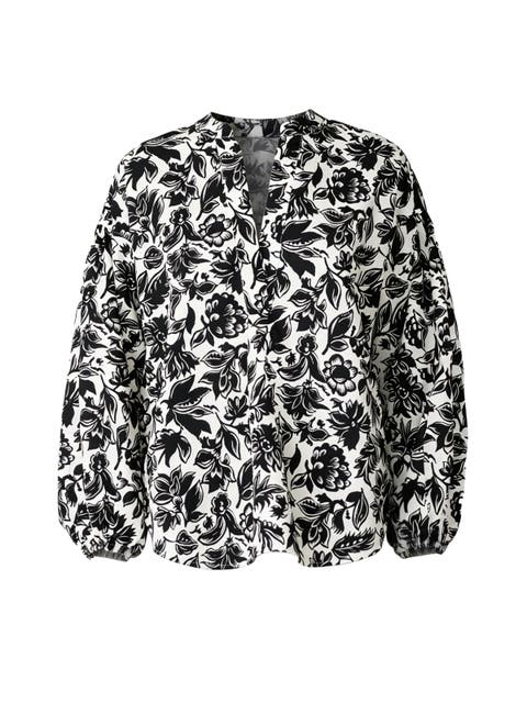 Keaton Shirt with lantern sleeves Floral