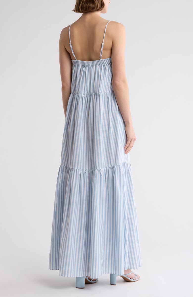 rag & bone Leilah Poplin Dress, Alternate, color, Light Blue Stripe