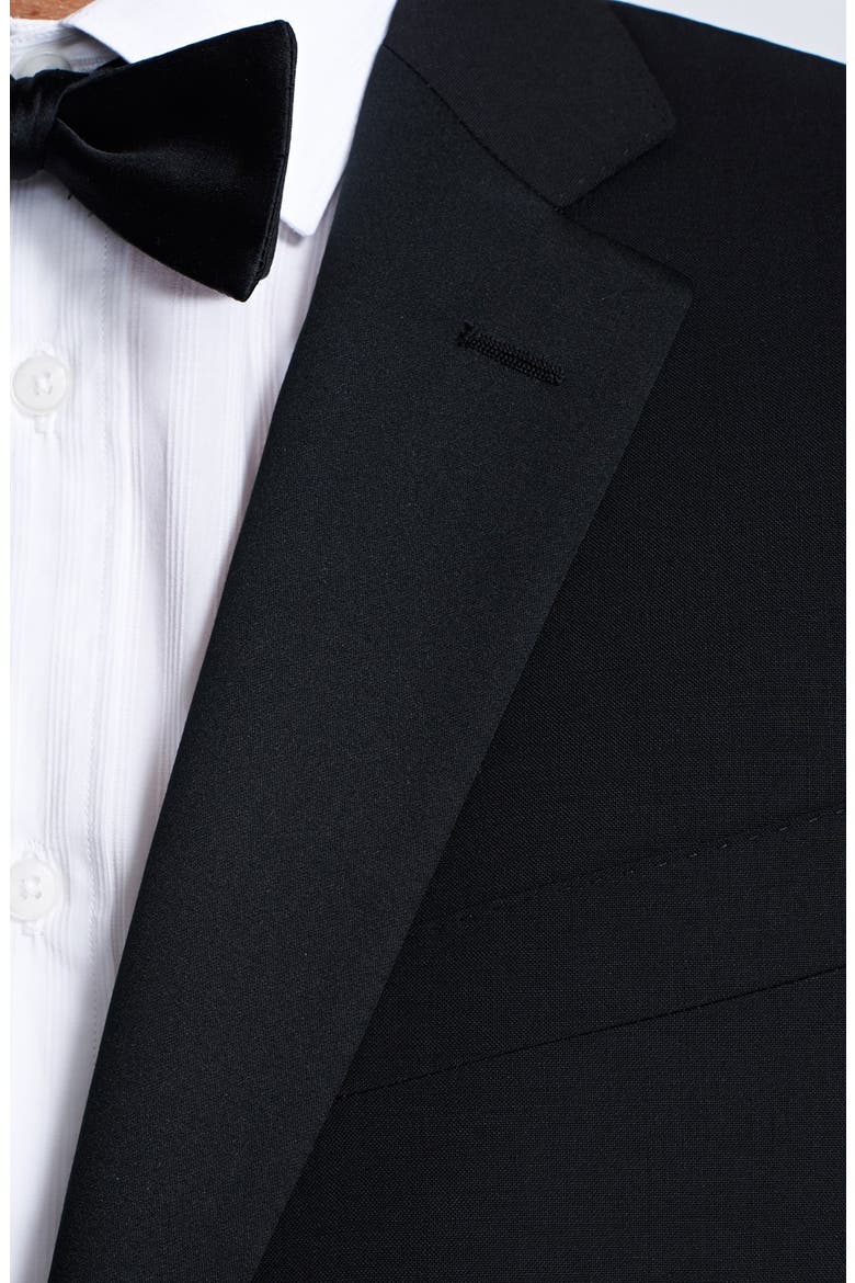Trim Fit Wool/Mohair Tuxedo, Alternate, color, BLACK