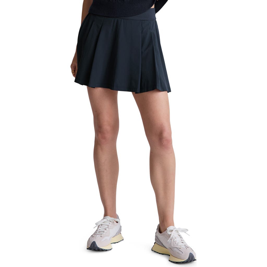 Beyond Yoga Score Pleated Mini Skirt In Nocturnal Navy In Blue