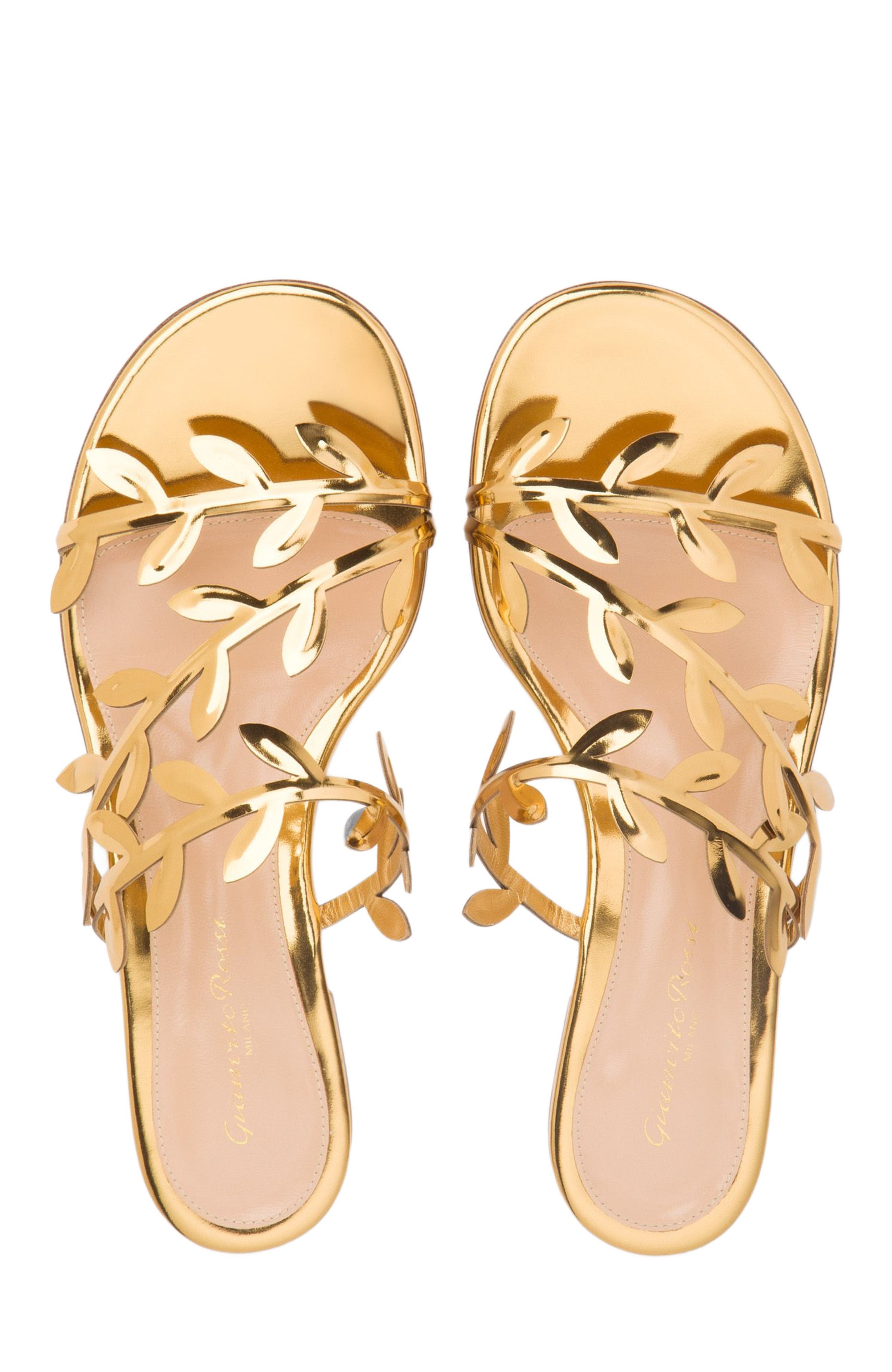 Gianvito Rossi Flavia 05 Sandals, Alternate, color, Gold