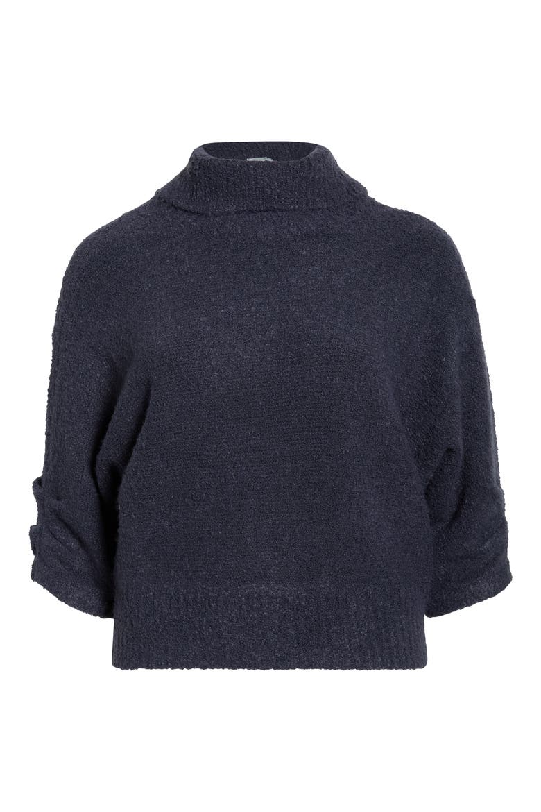 Dolman Blouson Sleeve Sweater, Alternate, color, BLUE CHARCOAL