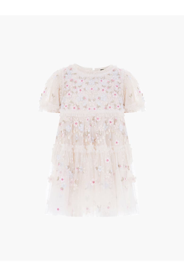 Garland Ribbon Baby Dress, Alternate, color, Cream/Pastel