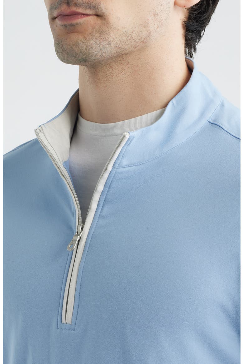 Solid Performance Quarter Zip Pullover, Alternate, color, BLUE