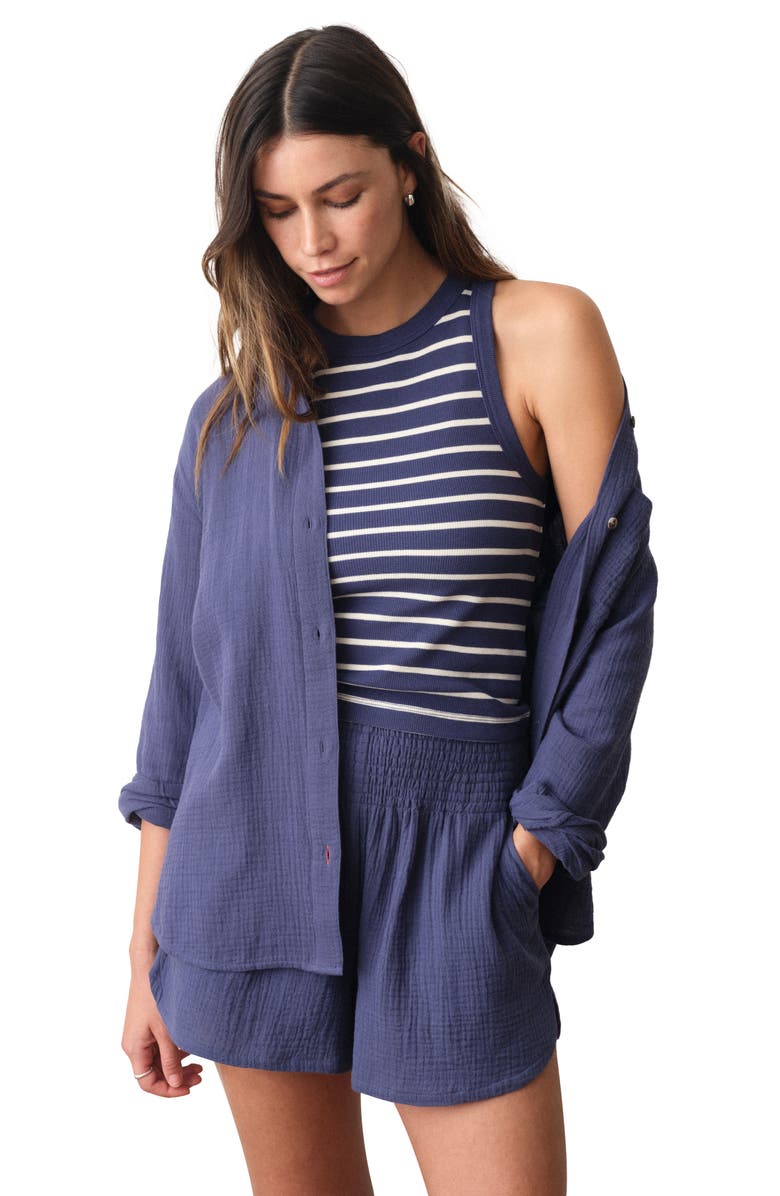 Marine Layer Isla Pull-On Double Cloth Shorts, Alternate, color,