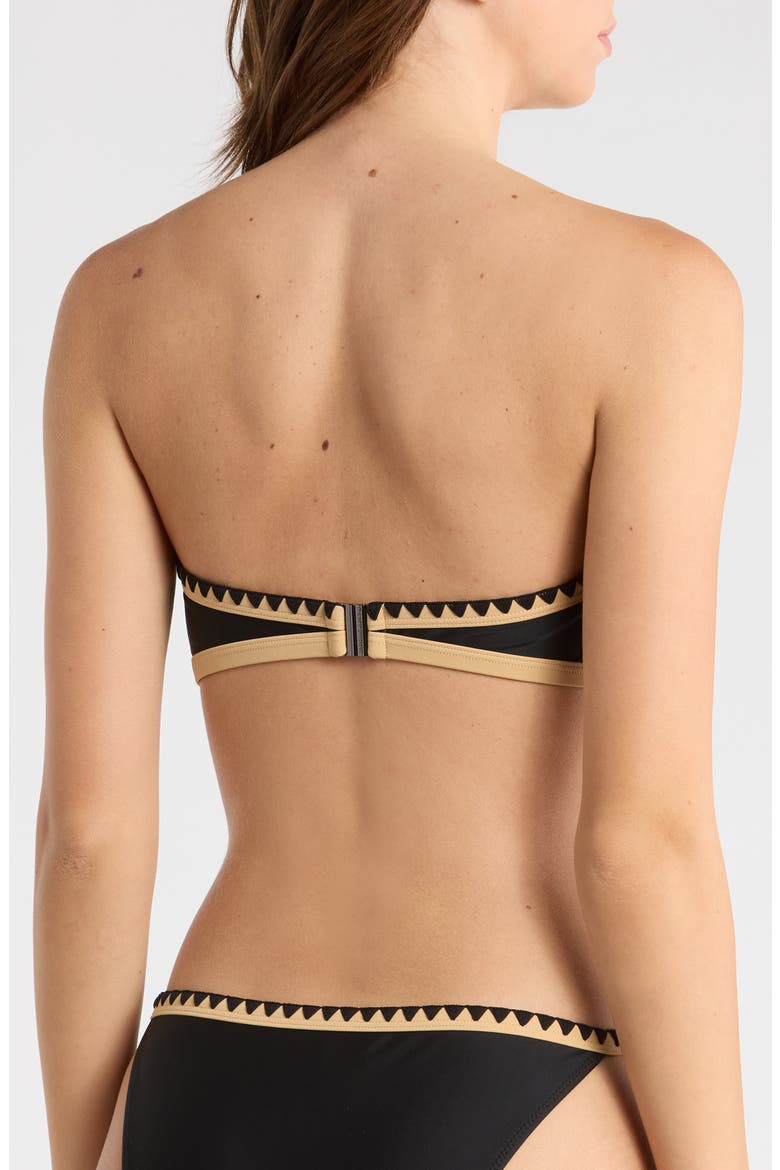 Leanna Bandeau Bikini Top, Alternate, color, BLACK COLORBLOCK