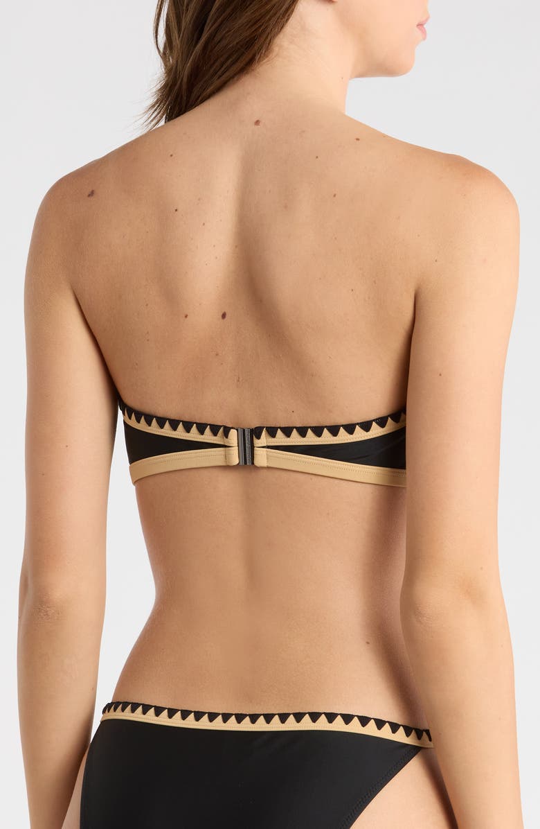 Ramy Brook Leanna Bandeau Bikini Top, Alternate, color, Black Colorblock