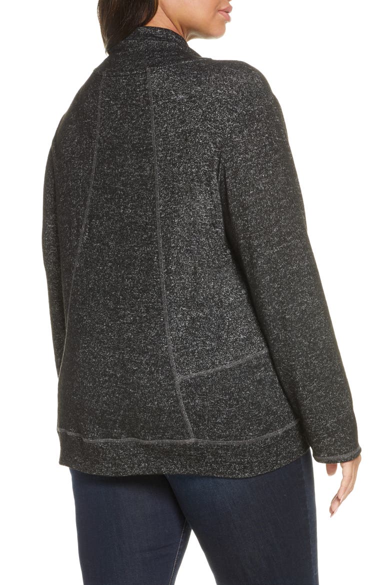 Drape Neck Pullover, Alternate, color, MARBLE BLACK