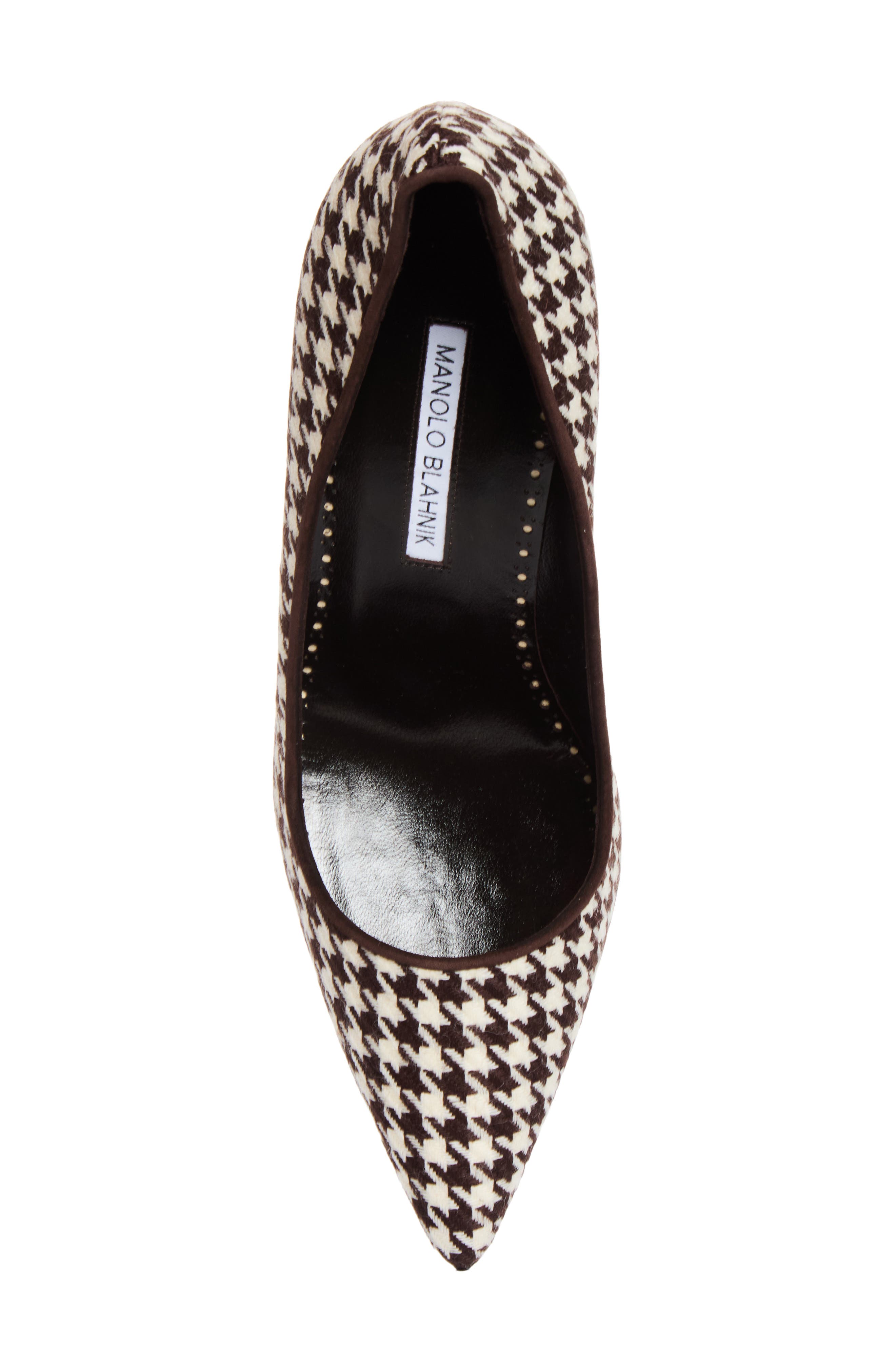 BB Pointed Toe Pump, Alternate, color, DARK BROWN/ CREAM