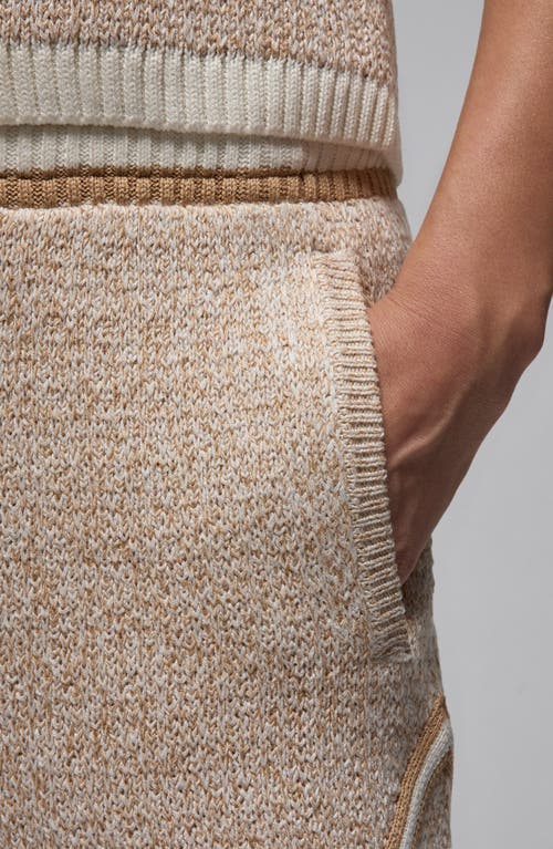 JORDAN JORDAN MARLED KNIT DRAWSTRING SHORTS 