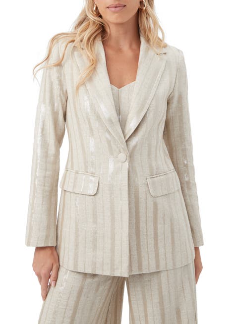 Sequin Striped Alternates 2 Blazer