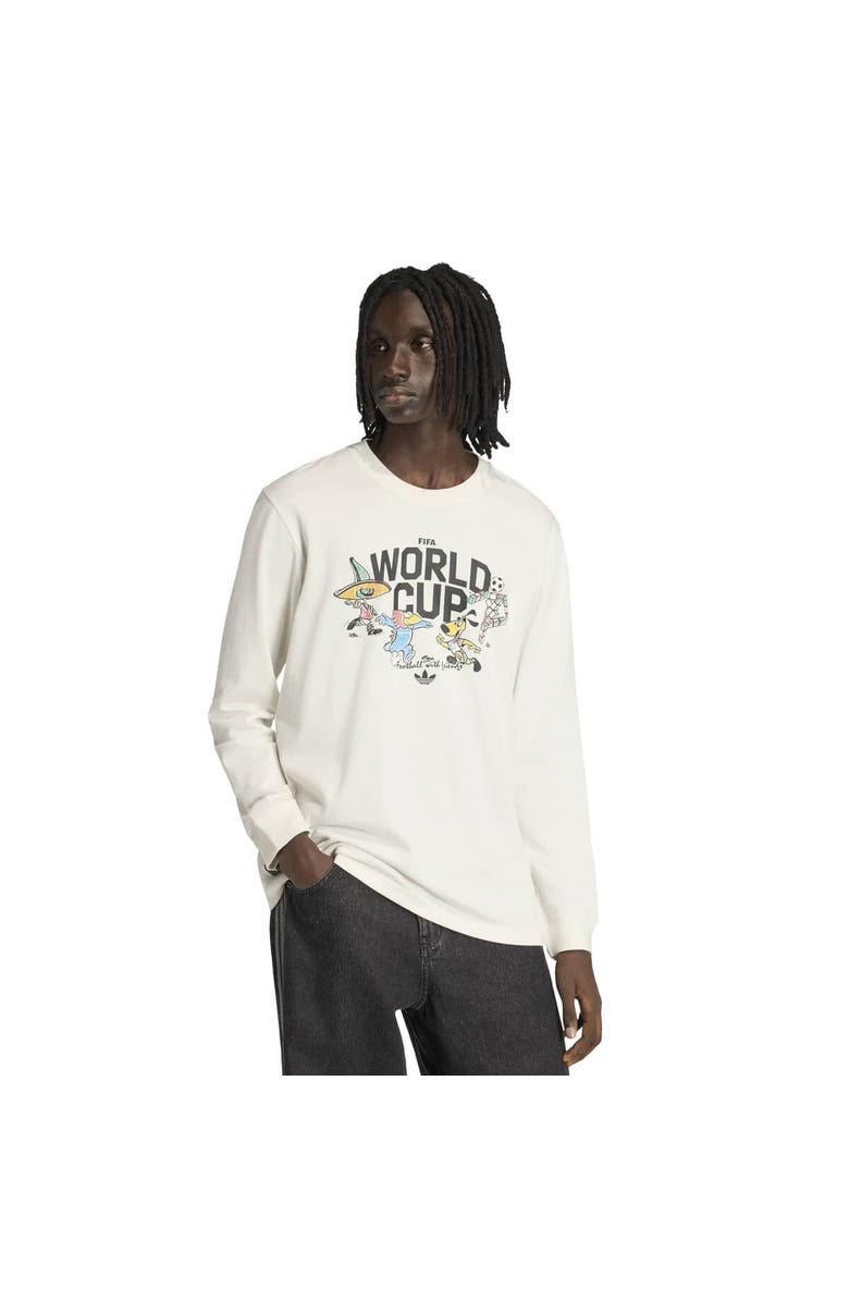 adidas Men's adidas  White FIFA World Cup Historic Mascot Long Sleeve T-Shirt, Main, color, White