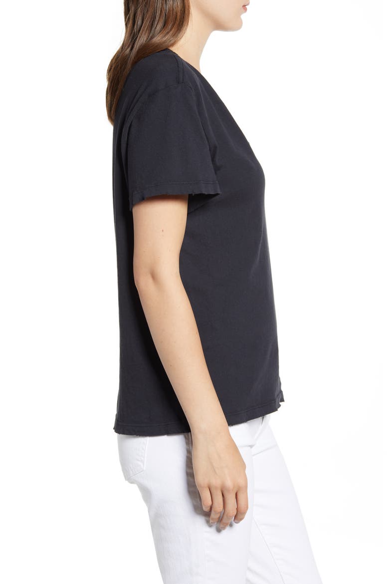 The Perfect V-Neck Tee, Alternate, color, CAVIAR