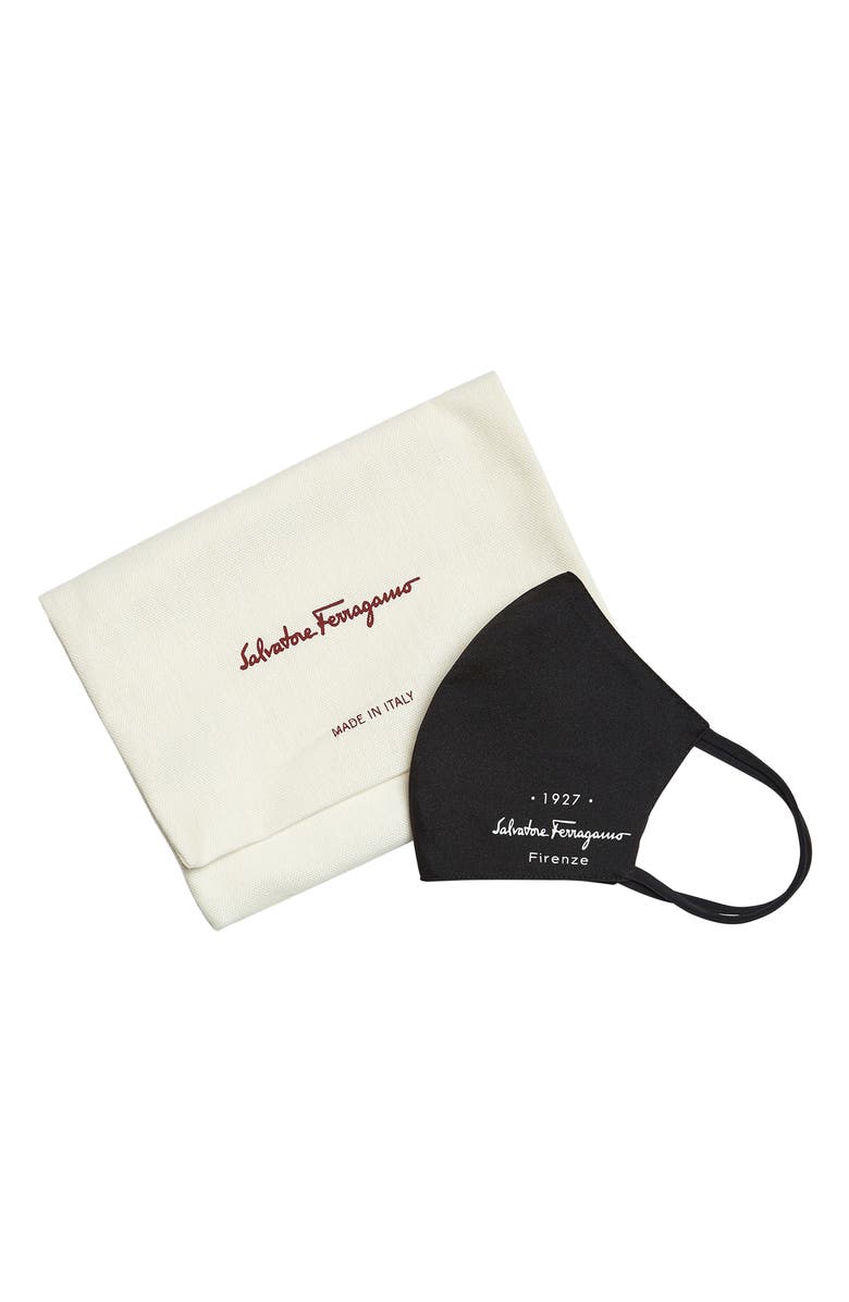 FERRAGAMO Salvatore Ferragamo Logo Print Adult Face Mask, Alternate, color, 