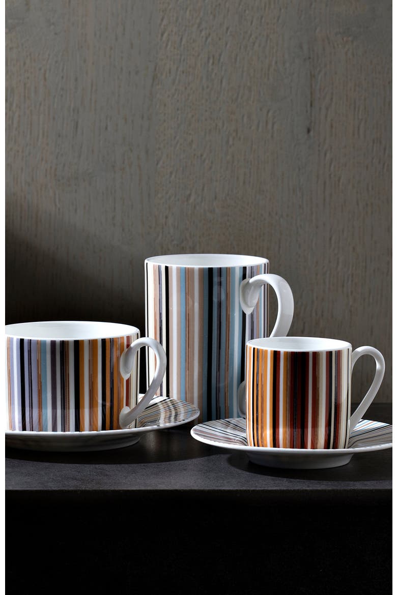 Mug Cup STRIPES in Luxury Box Jenkins 148 diam. 3", H 3.9", cap. 12.5 oz, Alternate, color, Multicolor
