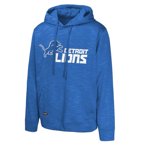 OUTERSTUFF BLUE DETROIT LIONS STREAK FLEECE PULLOVER HOODIE