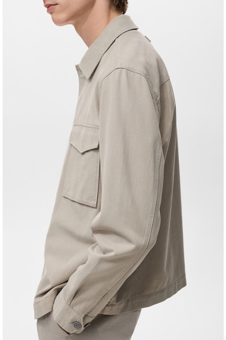 Regular Fit Lyocell & Cotton Jacket, Alternate, color, LIGHT/ PASTEL GREY