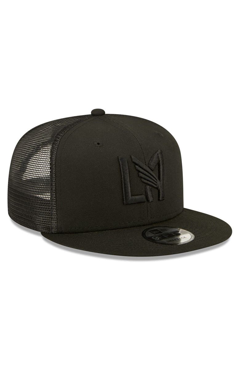 New Era Men's New Era Black LAFC Logo Classic 9FIFTY Trucker Snapback Hat, Alternate, color, 
