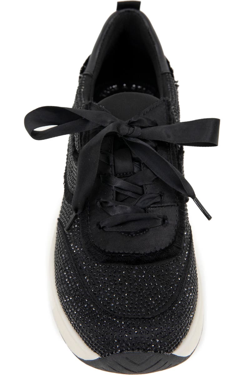 Reaction Kenneth Cole Claire Rhinestone Embellished Sneaker, Alternate, color, Black