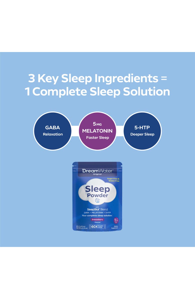 Dream Water Sleep Powder 60 Count Snoozeberry, Alternate, color, Multicolored