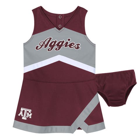 Girls Toddler Maroon Texas A&M Aggies Cheer Captain Dress with Bloomers