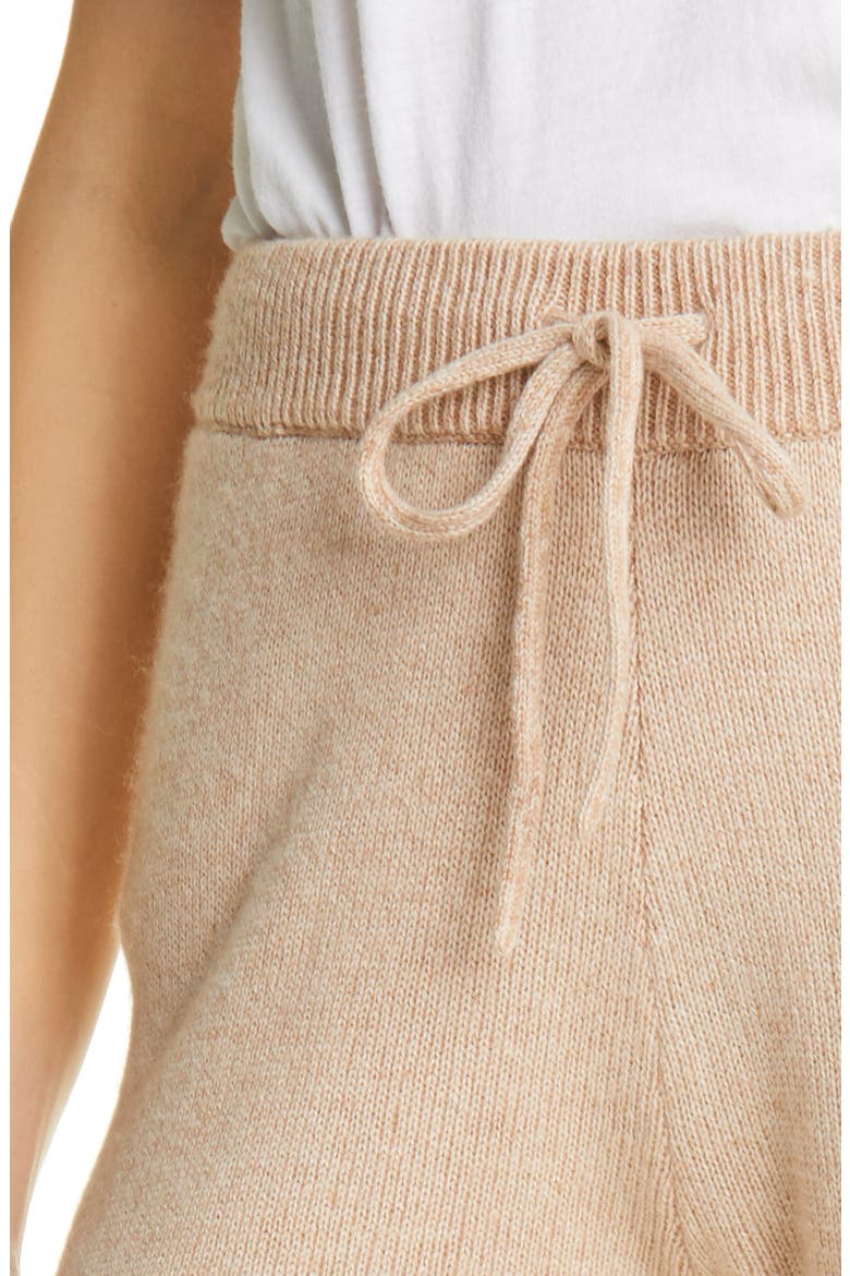 Two-Tone Wool & Cashmere Sweatpants, Alternate, color, CAMEL X ALMOND