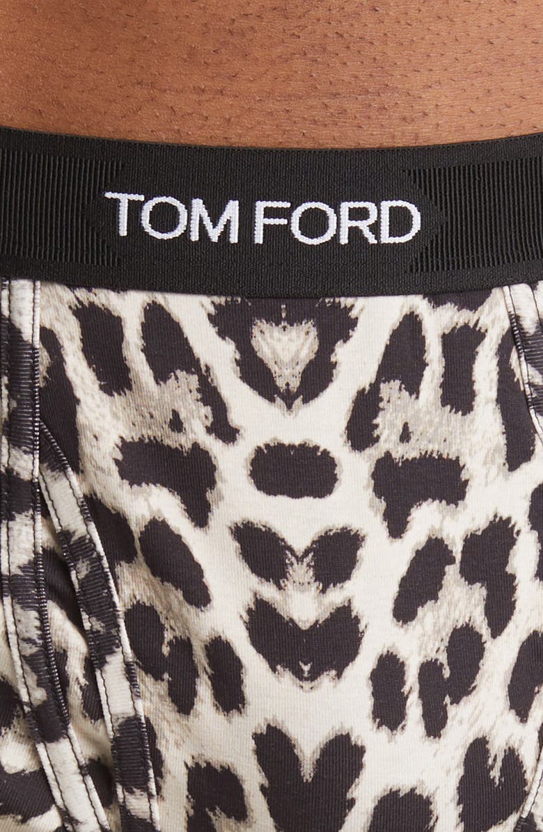 TOM FORD Snow Leopard Print Boxer Briefs, Alternate, color, Snow Leopard