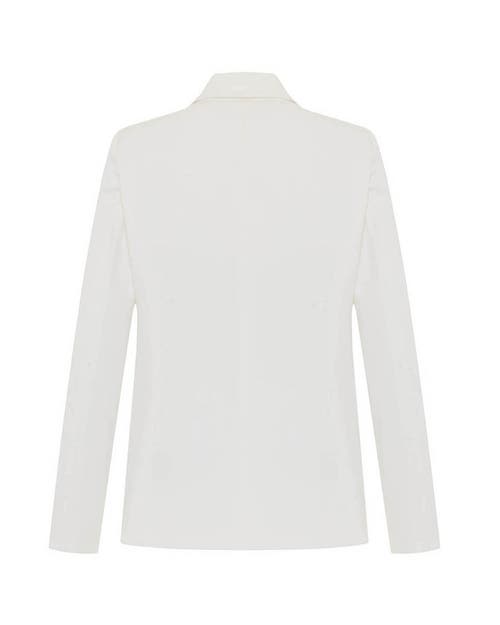 Theo The Label Women's White Aphrodite Split Sleeve Jacket - Ivory In Ivory