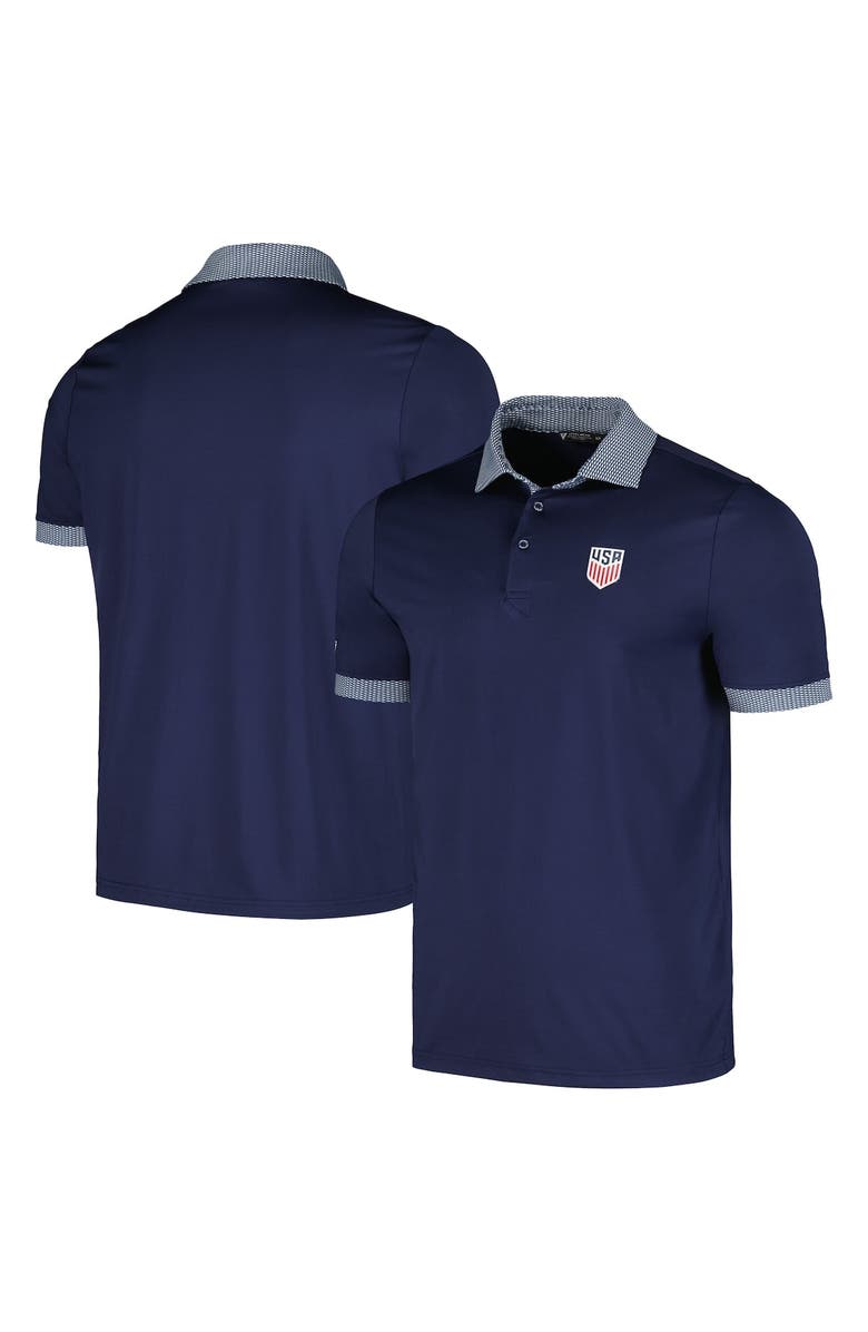 LEVELWEAR Men's Levelwear  Navy USMNT Thomas Performance Polo, Alternate, color, 