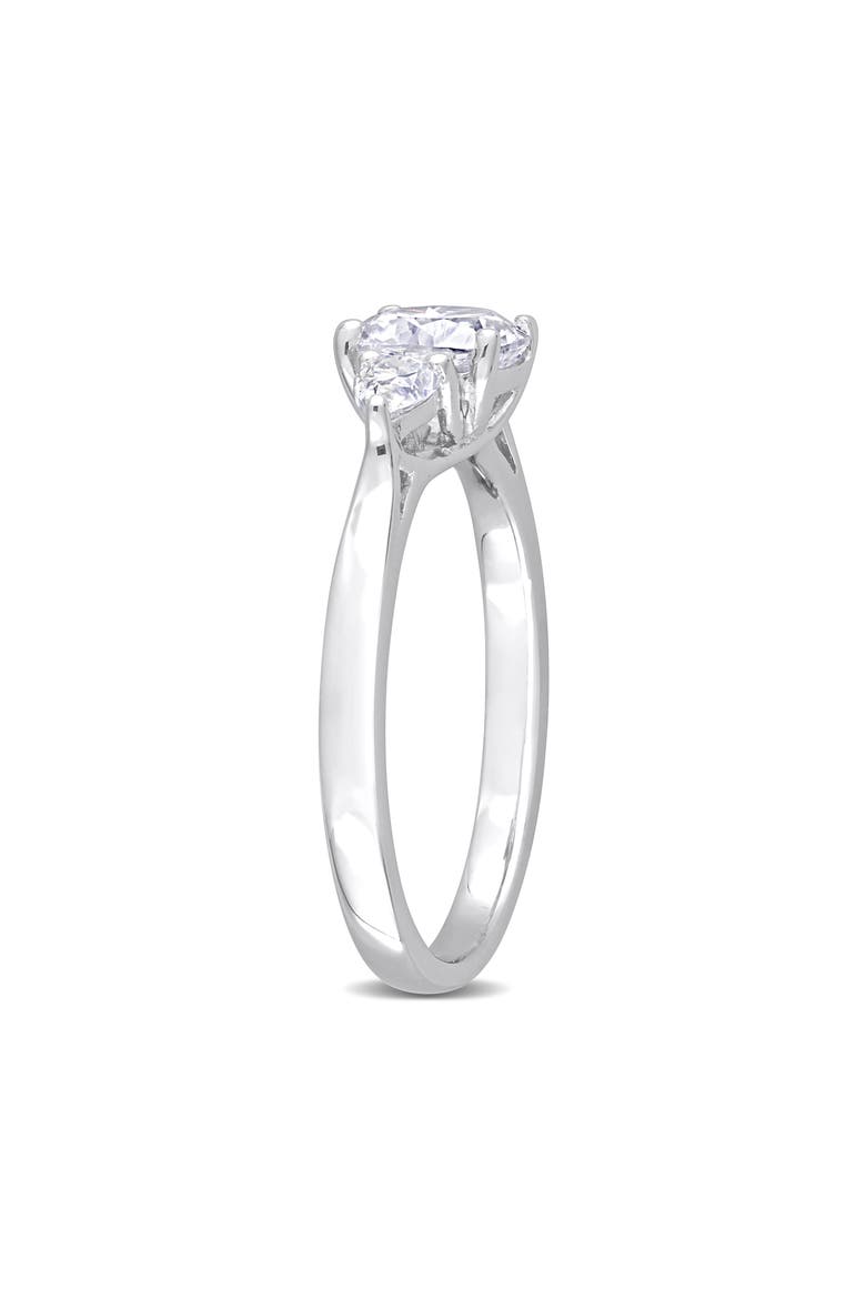 Cushion Cut & Pear Cut Moissanite Ring, Alternate, color, WHITE